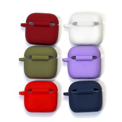 China 2022 Light Weight Amazon Hot Selling Soft Silicone Cover Device Case for Airpods 1/2/3 pro case with metal hook for sale