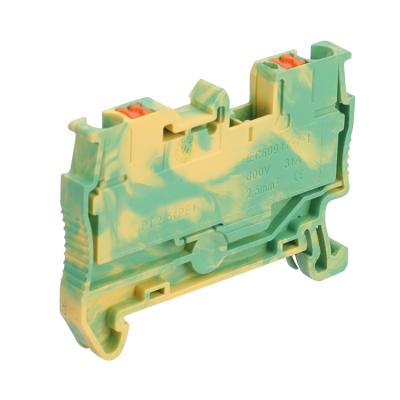 China PA66 PT 1.5mm 2.5mm 4mm 6mm 8mm 10mm 16mm 32mm Nylon Push To Spring Ground Terminal Block for sale