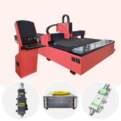 China Air cooled 3015 fiber metal laser cutting machine with 1000W 1500W 2KW cutter laser cypcut controller for sale