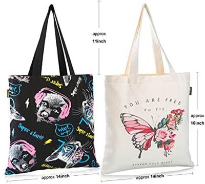 China Azo FREE/Sustainable& Black Inner Canvas Tote Bag Tote Bags Custom Printed Logo Reusable/Heavy Duty/Eco-Friendly Sublimation Pocket Canvas for sale