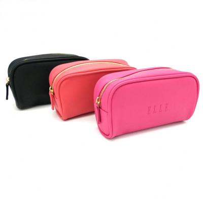 China Eco - Friendly Easy - Carried Soft Durable Pink Makeup Travel Cosmetic Bag for sale