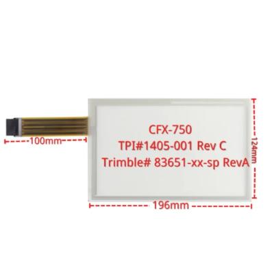 China Agriculture Touch Screen Panel Glass Digitizer TPI#1405-001 Rev.C Trimble#83651-XX-SP RevA Trimble CFX-750 TouchPad 196mm*124mm for sale