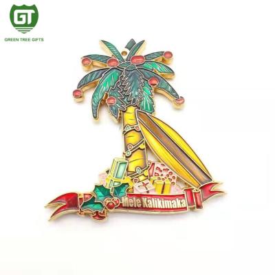 China Good Quality Europe Coconut Tree Shaped Military Gold Coin USN Challenge Coin for sale