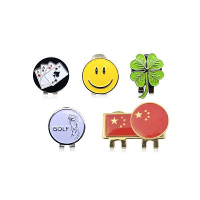 China Custom Brass Or Zinc Alloy Metal Golf Marker Balls Magnetic Golf Ball Marker Set For Underground Locating for sale