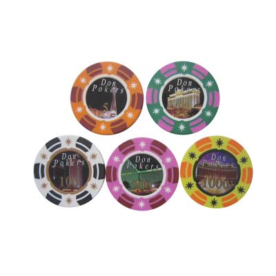 China Souvenir Gift Clay Ceramic Poker Chips for sale