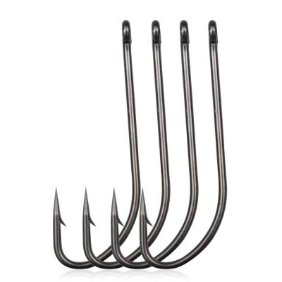 China 100pcs Eagle Claw Mustad Big Hook Flatted Carp Equipment Barbed Fishing Hooks General Gaff Hooks for sale