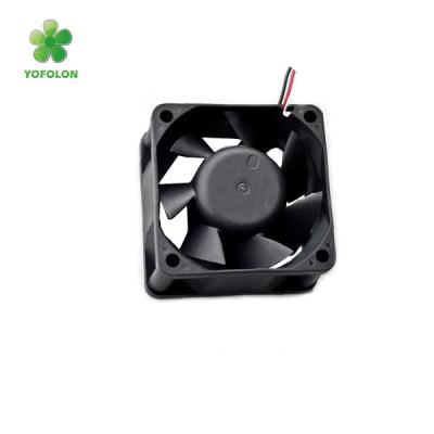 China Printer Sleeve Bearing 60x60x25mm 12V 24V 6025 Axial DC Fan 4000rpm High Flow DC Fan for sale