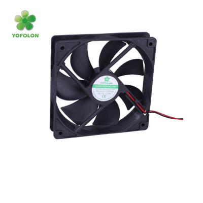 China Low Noise Computer Fan 120mm Ball Bearing Printer YOFOLON 120x120x25mm 5V 12V 24V DC Fan for sale