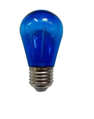 China Garden MC christmas lights Blue S14 1W led bulbs with plastic bulb cover for led light E26 base for sale