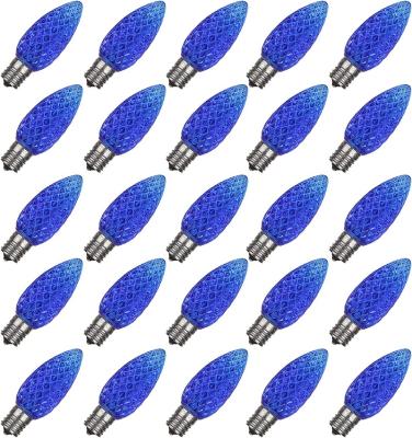 China Garden BLUE C9 Strawberry led filament bulb shatterproof E17 0.6W light bulbs for string lights for sale