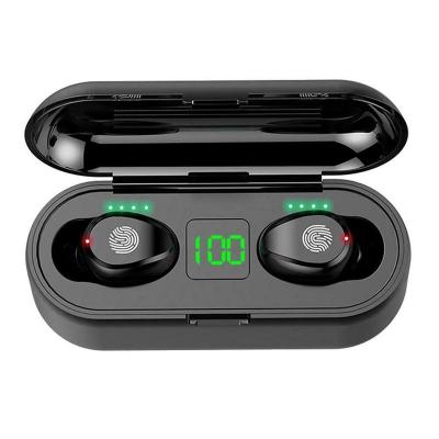 China Earbuds F9-01 BT V5.0 Headset F9 Earbuds TWS Wireless Earbuds With Digital Display Charging Case 2000mAh for sale