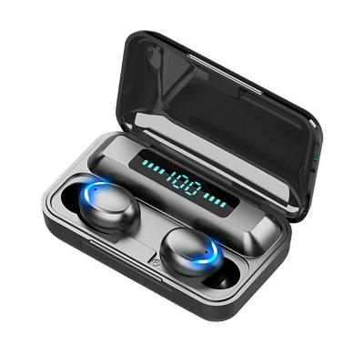 China Genuine BT 5.0 In-ear F9 TWS Stereo Wireless Headphone Earphones Earbuds 2000mAh Wireless Charging Case for sale