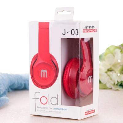 China Earphone J-03 Fold Down BT J03 Stereo Wireless Earphone Wired Headset On Ear for sale