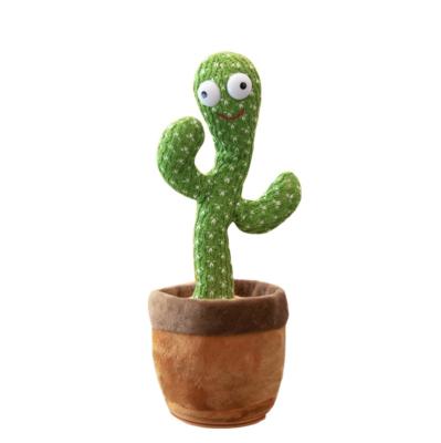 China Gift Dancing Toys Cactus Plush Toy Electronic Swing Cactus Shake Dancing Doll with Voice Recording for sale