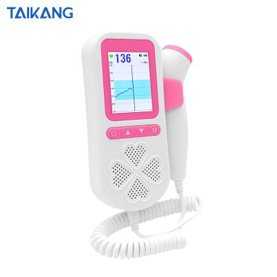 China Home Clinic Hospital No Radiation Ultrasonic Portable 3.0MHz Pocket With Wave Shape Exposure Heart Rate Doppler Fetal for sale