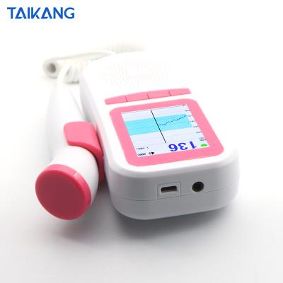 China Home Portable Handheld Ultrasound Hospital Clinic Baby Prenatal Heart Rate Monitoring Fetal Doppler From Manufacturer TAIKANG for sale