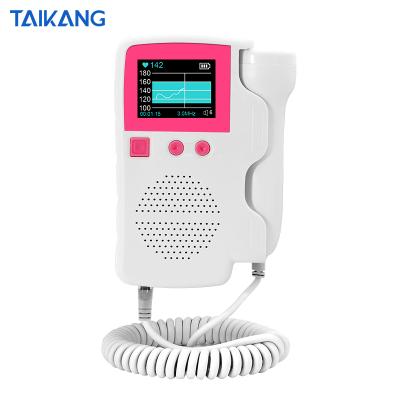 China Plastic Heart Rate Heartbeat Sound Detector Monitor Home Pregnancy Baby Doppler 3.0mhz Fetal for sale