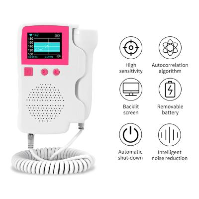 China New Design Water Proof Home Carewell Pregnant Woman Use Plastic Baby Heartbeat Fetal Doppler Monitor for sale