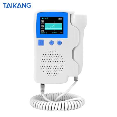 China Digital Home Clinic Hospital And Curve Mode Graph Show Baby Heartbeat With Charger Fetal Doppler Monitor for sale