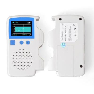 China Home Clinic Hospital 3.0MHz TFT Screen Ultrasonic Direct Exposure Chart Fetal Heart Rate Monitor Doppler for sale