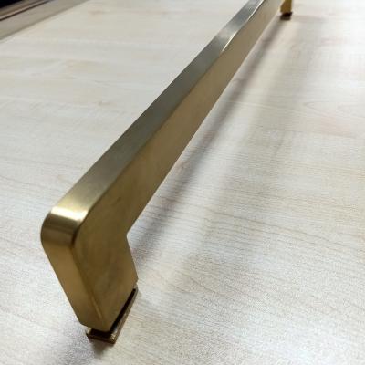 China Adjustable (height) plated matte shower door handle frameless towel rail handle back to back glass door pull handle for sale