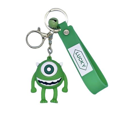 China Large Eyes Monster Keychain Toys Dolls Keychain Pendant from Monsters Inc. Mike Wazowski Keychain Cute Action Plastic Digit Chains Key College Collection for sale