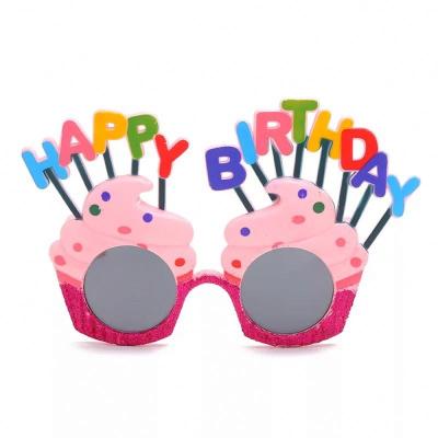 China Fashion Sunglasses Funny Happy Birthday New Style Cheap Colorful Party Sunglasses for sale