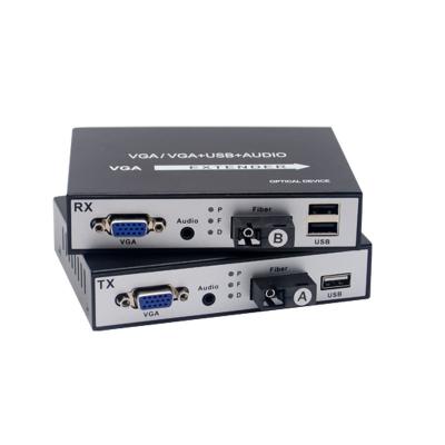 China VGA fiber extender and image quality is Clear VGA Fiber Optic Exender with KVM Keyboard Mouse 1080p Extra 20KM VGA Fiber Optic Converter for sale