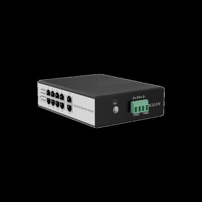 China Aluminum Alloy Industrial 10 Ports Gigabit Ethernet Switch 10/100/1000Mbps Network Switches RJ45 DC12-57V Din-Rail Mounting 4KV for sale