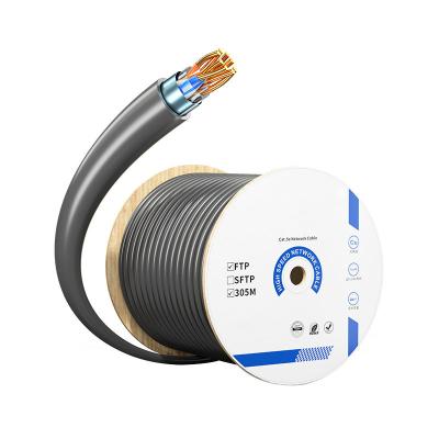 China 0.5mm 0.5mm Conductor 1000FT Cat5E FTP Net Copper 8core Lan Ethernet Internet Cat .5e Pure Copper Coiled High Speed ​​Cable With Drop Box Packing for sale