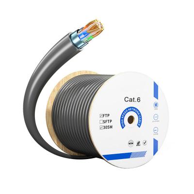 China 0.56mm 0.56mm Conductor 1Gbps 1000FT ftp Cat6 Network Ethernet Internet Cat High Speed ​​0.56mm 8core Pure Copper Coiled Cable 6 Cables for sale