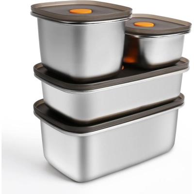 China Viable Kids Bento Lunch Box, Metal Bento Lunch Box With Lids, Lunch Leak Proof Stainless Steel Container for sale