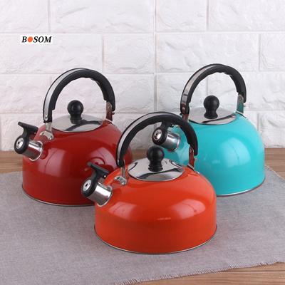 China Modern Hot Sale Color Stainless Steel Coating Water Kettle Teapots Whistling Kettles for sale