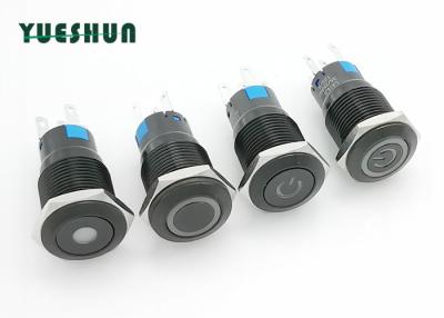 China Momentary Lighted Aluminum Push Button , Waterproof Momentary Push Button Switch for sale