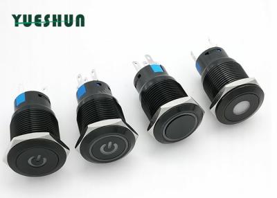 China 12V 24V LED beleuchtete Aluminiumdruckknopf, wasserdichten Druckknopf auf Aus-Schalter zu verkaufen