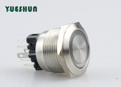 China Ring Type LED Momentary Push Button , 22mm Push Button Momentary Switch for sale