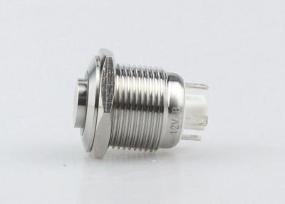 China LED Stainless Steel Push Button Switch 16mm Panel Mount High Head Ring Type for sale