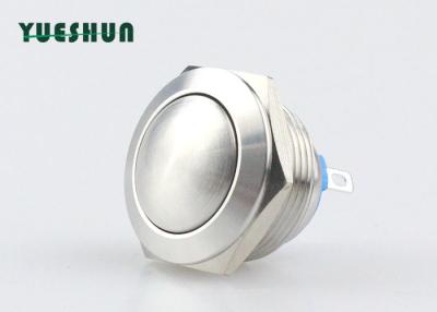 China Normally Open Stainless Steel Push Button Switch Ball Head 19mm Panel Mounting for sale