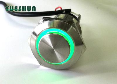 China High Round Head Illuminated Push Button Switch , Car LED Push Button On Off Switch for sale