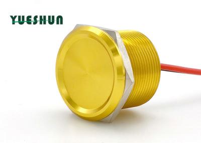 China Piezo Aluminiumdrucktastenschalter KEIN Gelb-Körper der Lampen-25mm 24VAC 100mA zu verkaufen