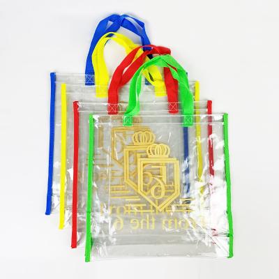 China Recyclable Factory Wholesale Waterproof Large Size PVC Tote Bag Handle Bag Purchasing for sale