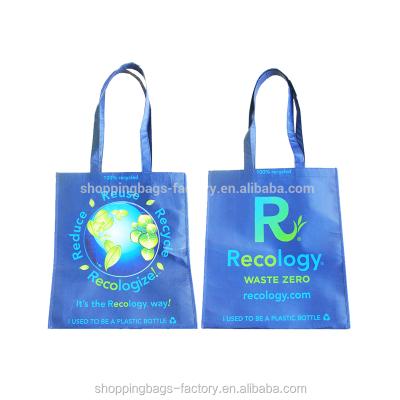 China RePETe Reusable 100% Recycled Plastic Bottles Custom Recologize Recology RPET Bag For Earth Day for sale