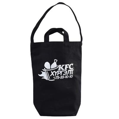 China Factory Handled Logo Cotton Wine Bag Canvas Custom Made High Quality Wholesale Tote Bag for sale