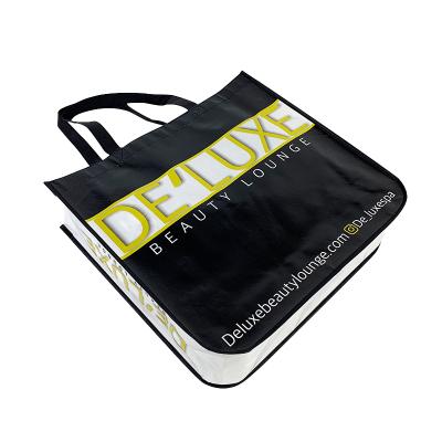 China Customized Reusable Eco-Friendly Handled PP Grocery Tote Bags Non Woven Shopping Bag for sale