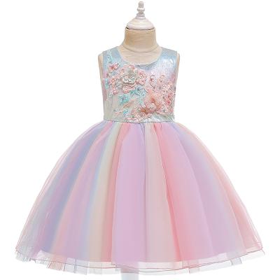 China Factory direct sale children's washable beauty colors daily clothing tutu dress girl dress for wedding birthday clothes for sale