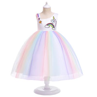 China Cosplay Washable Chiffon Explosive Tutu Edge Sweet Sleeveless Animal Princess Dress Pattern Girl Dress Child Christmas Dress for sale