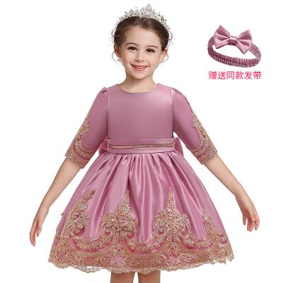 China Washable Girls Fashion Lace Kids Clothing Manufacturer Frock Design Party Dress For Bridesmaids 2-10 Years Old for sale