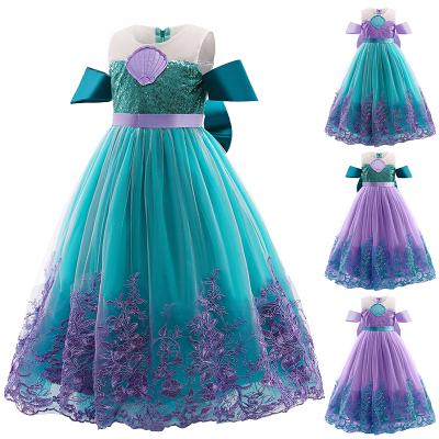 China 2021 washable new high quality Princess Girl Dresses European of the mermaid style elegant banquet children's clothing for sale