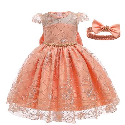 China Washable Formal Princess Kids Ball Gown Children Baptism Dress Baby Birthday Party Dress For Girls for sale