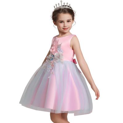 China New Washable Summer Kids Dress Design Wedding Dress Baby Girl Princess Flower Dresses for sale